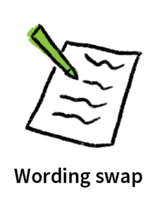 Wording swap