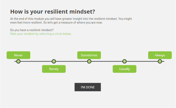 measure your resilient mindset with online resilience training