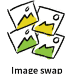 Illustration of four photos, used as icon for image swap tailoring on Skillpod’s online training modules