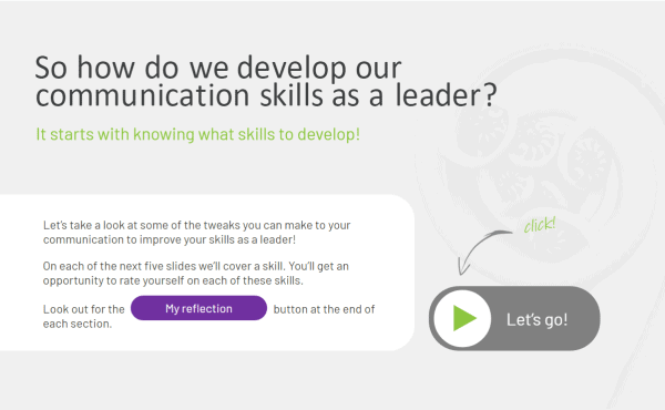 Online communication training for leaders